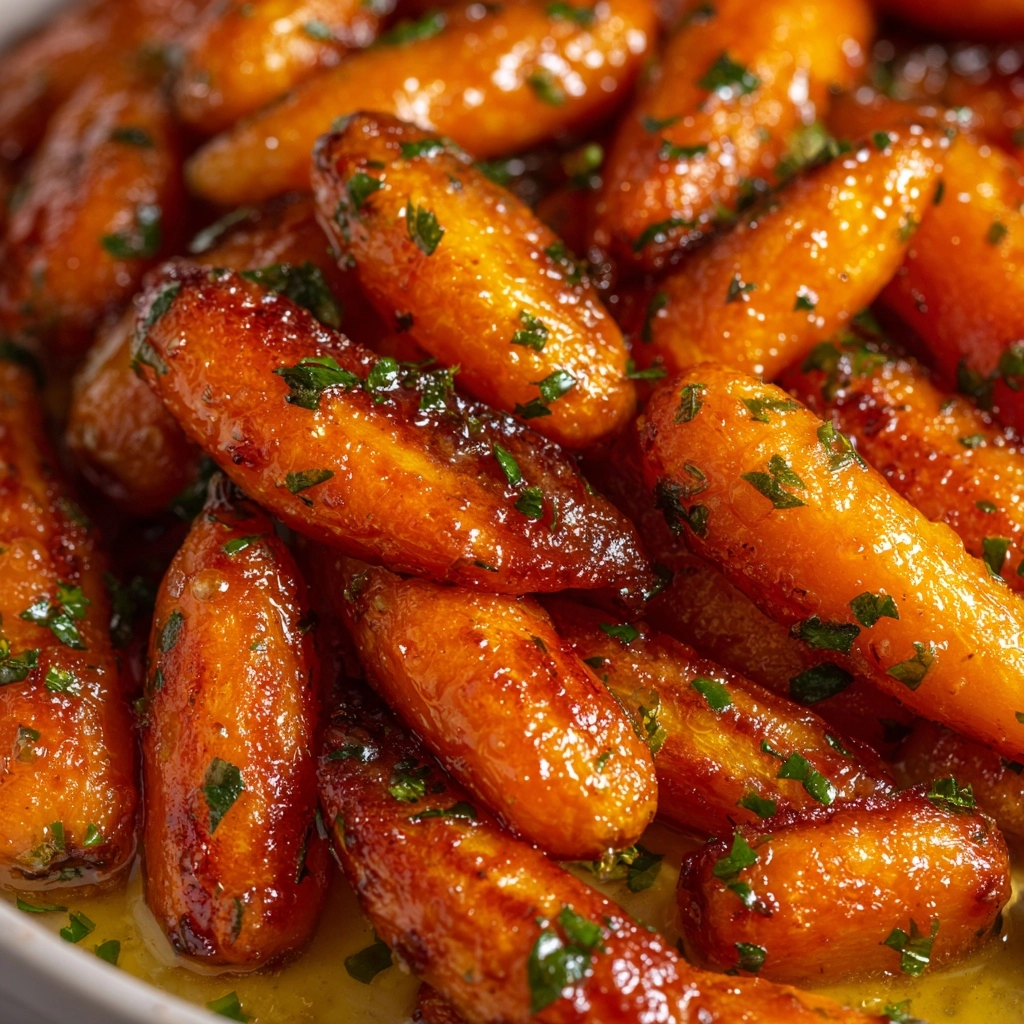 Honey Garlic Butter Roasted Carrots Recipe - Recipe Image
