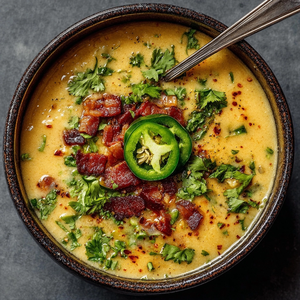 Smoky Jalapeño Cheddar Potato Soup Recipe - Recipe Image