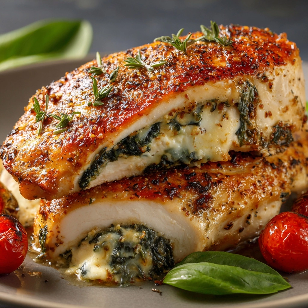Spinach Ricotta Stuffed Chicken Recipe - Recipe Image
