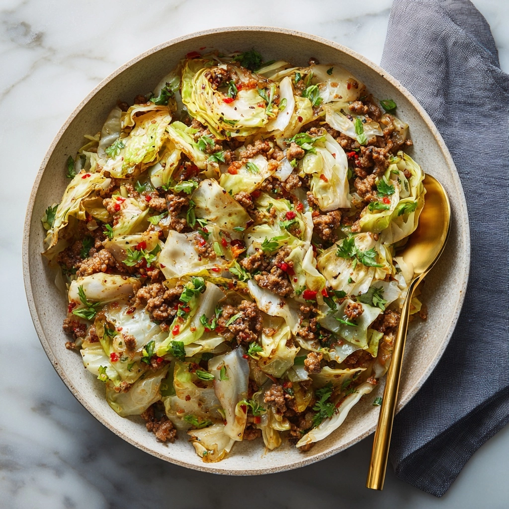 Ground Beef and Cabbage Skillet Recipe - Recipe Image