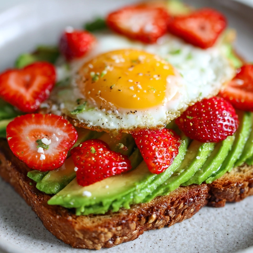 Avocado Toast with Fried Eggs & Fresh Fruit Recipe - Recipe Image