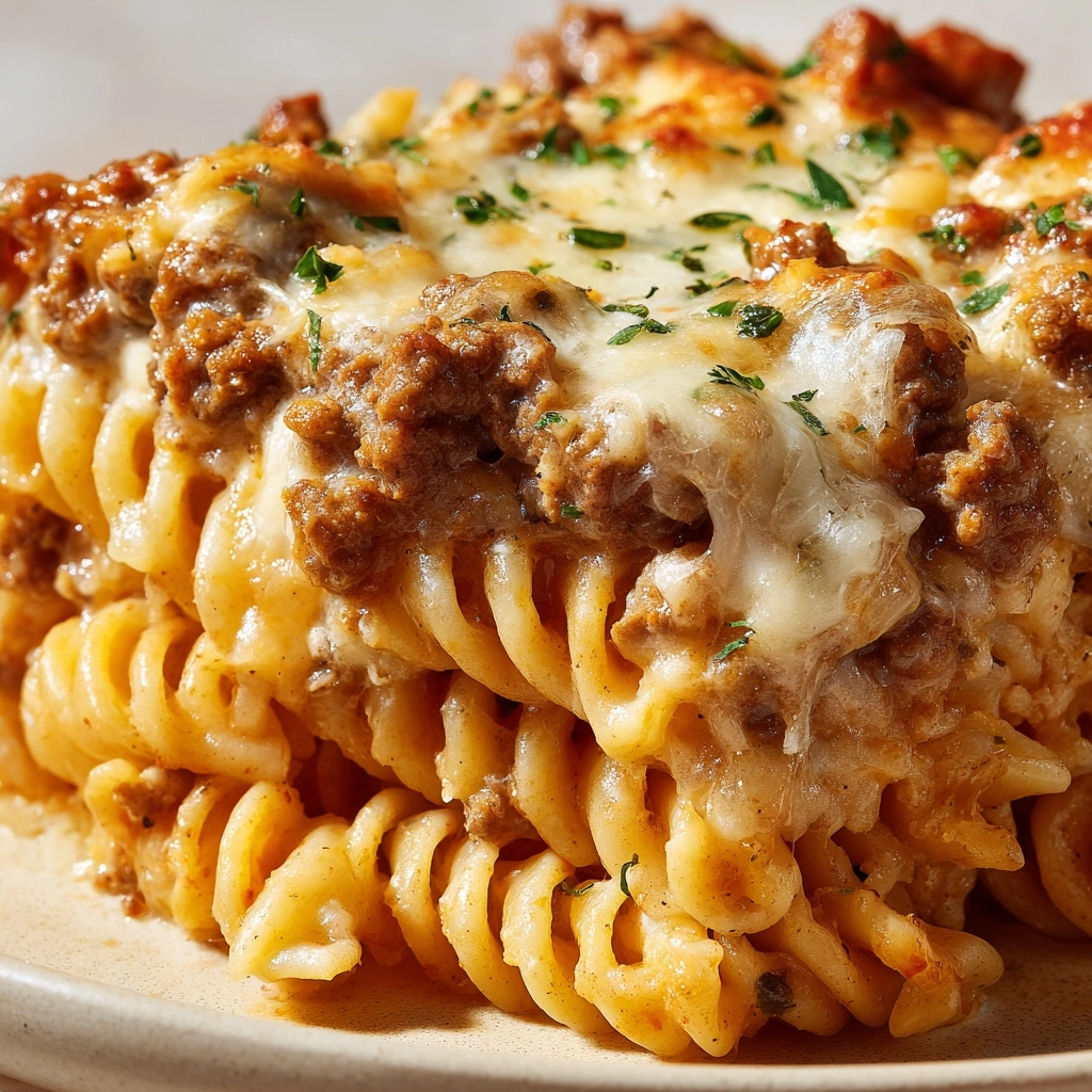 Creamy Ground Beef Pasta Recipe - Recipe Image