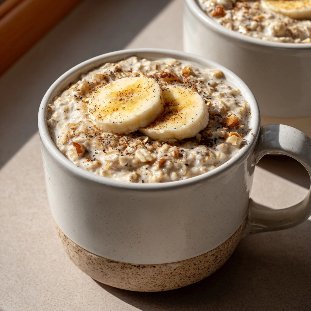 Simple Banana Oatmeal Mug Dessert to Savor Recipe - Recipe Image