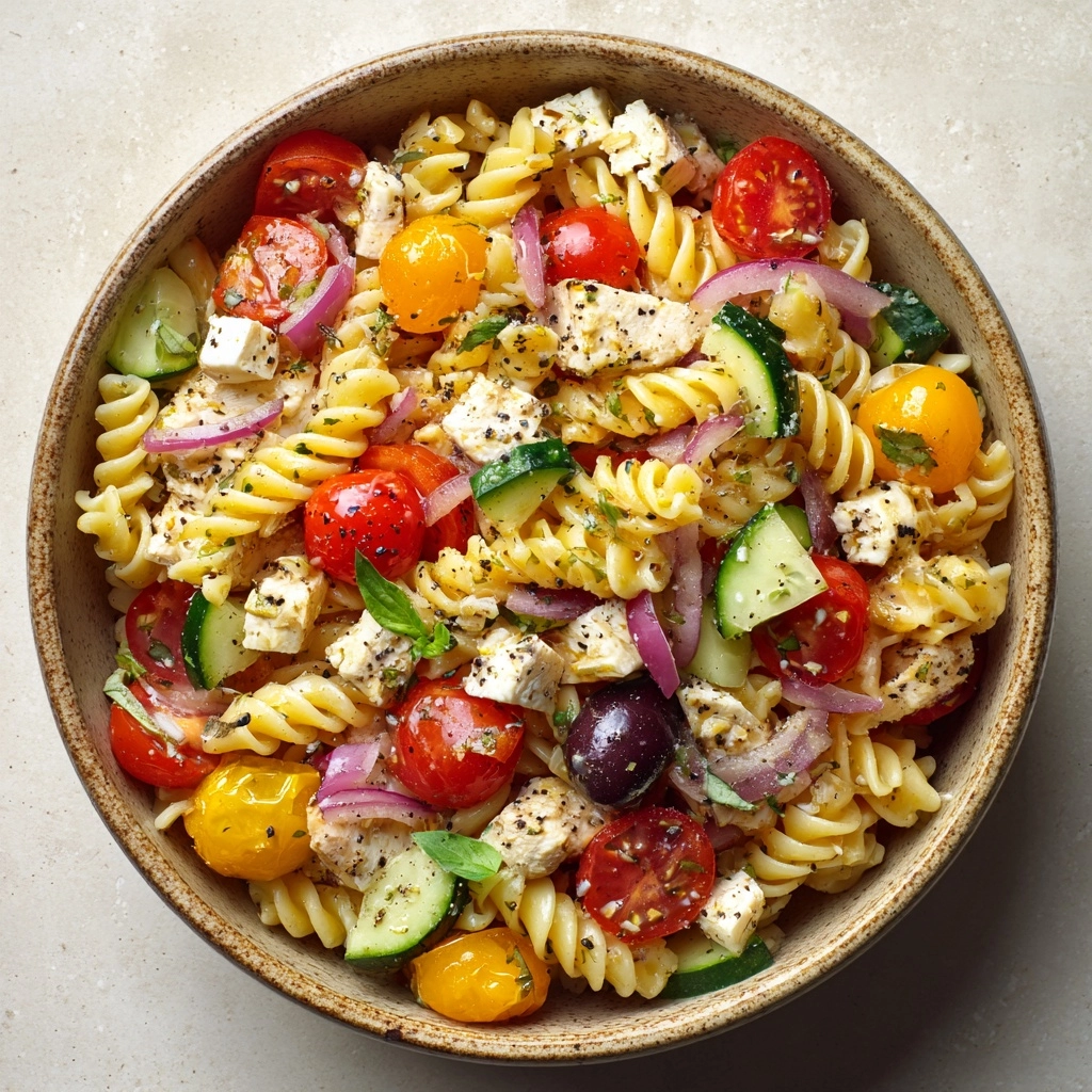 Easy High-Protein Pasta Salad Recipe - Recipe Image