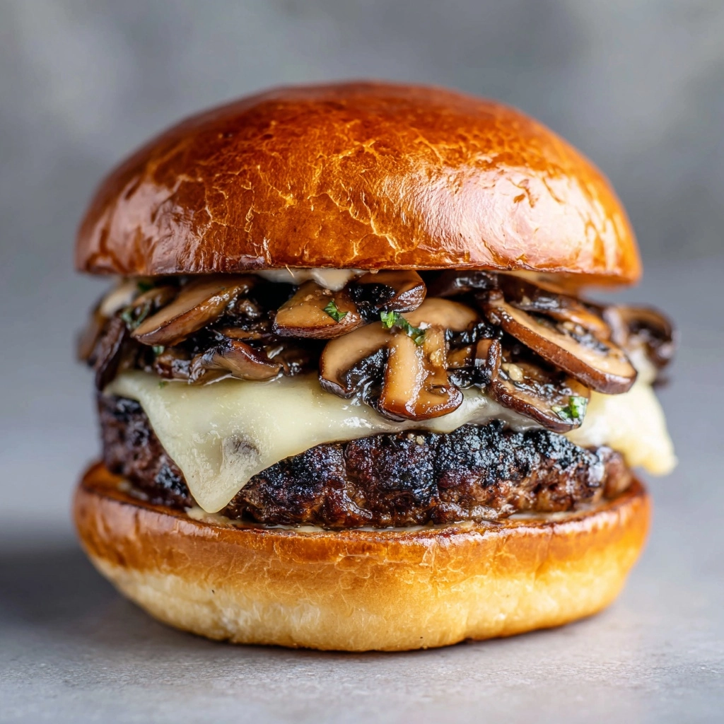 French Onion Steak Sandwich with Grilled Mushrooms Recipe - Recipe Image