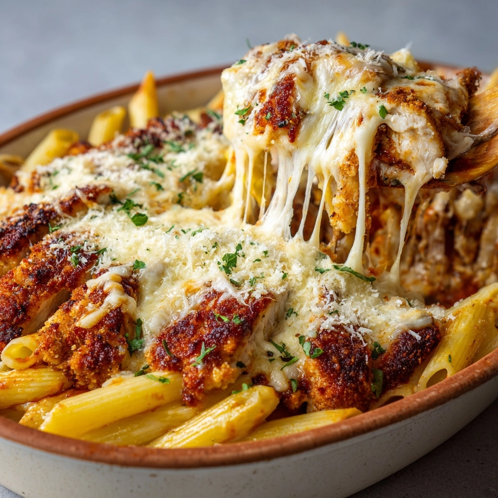 Slow Cooker Chicken Parmesan Pasta Recipe - Recipe Image