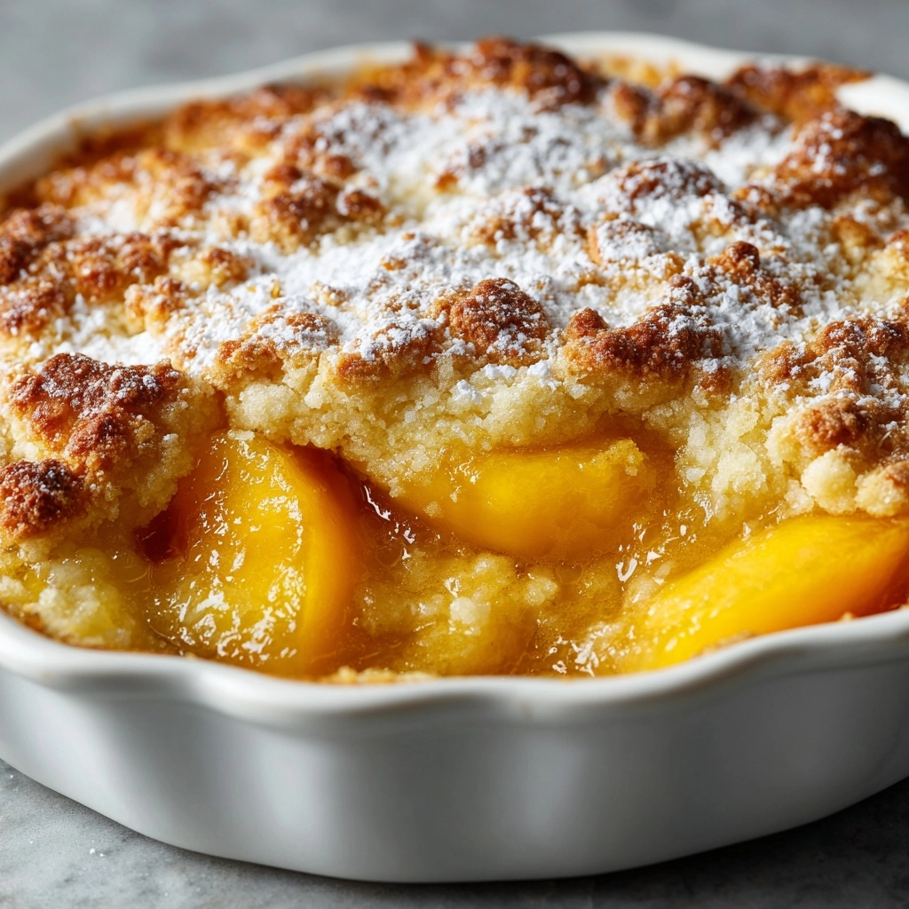 Homemade Old Time Oven Peach Cobbler Recipe - Recipe Image