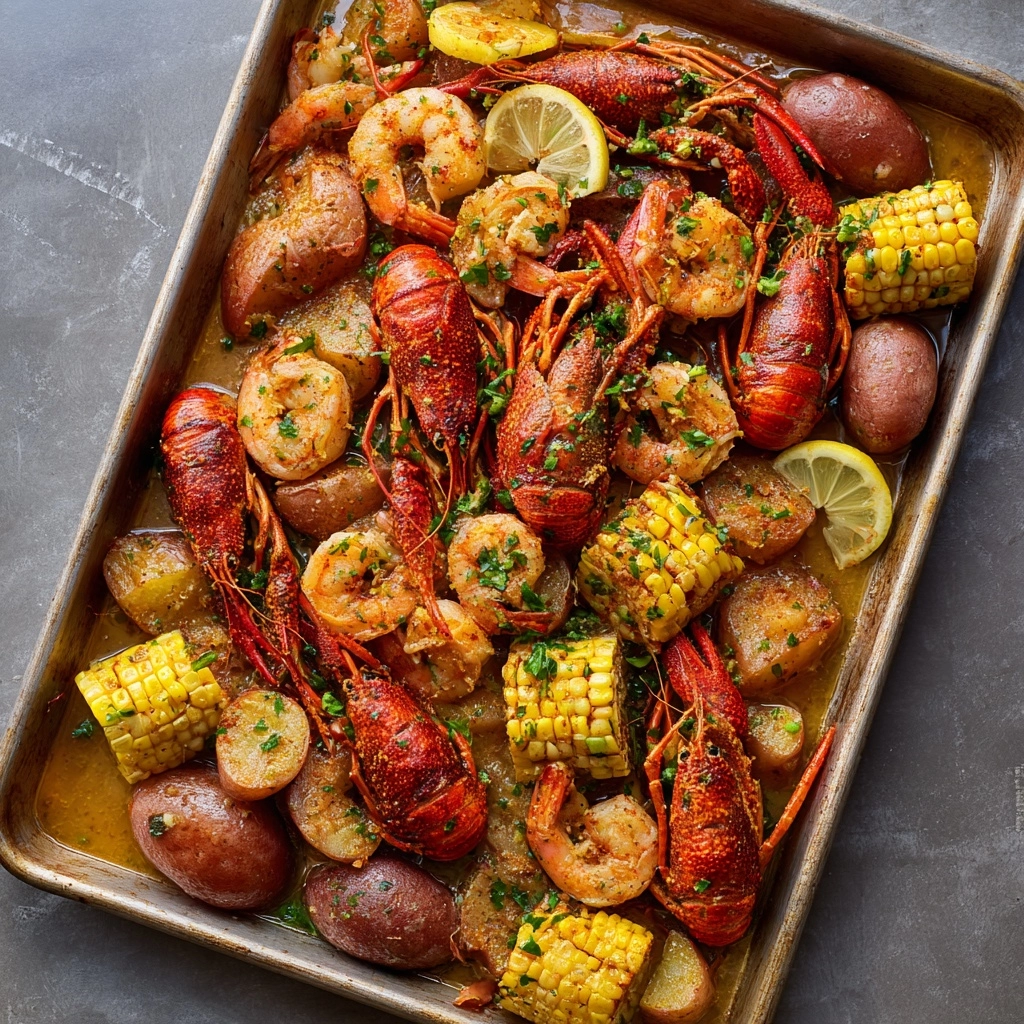 Cajun Seafood Boil with Garlic Butter Sauce Recipe - Recipe Image