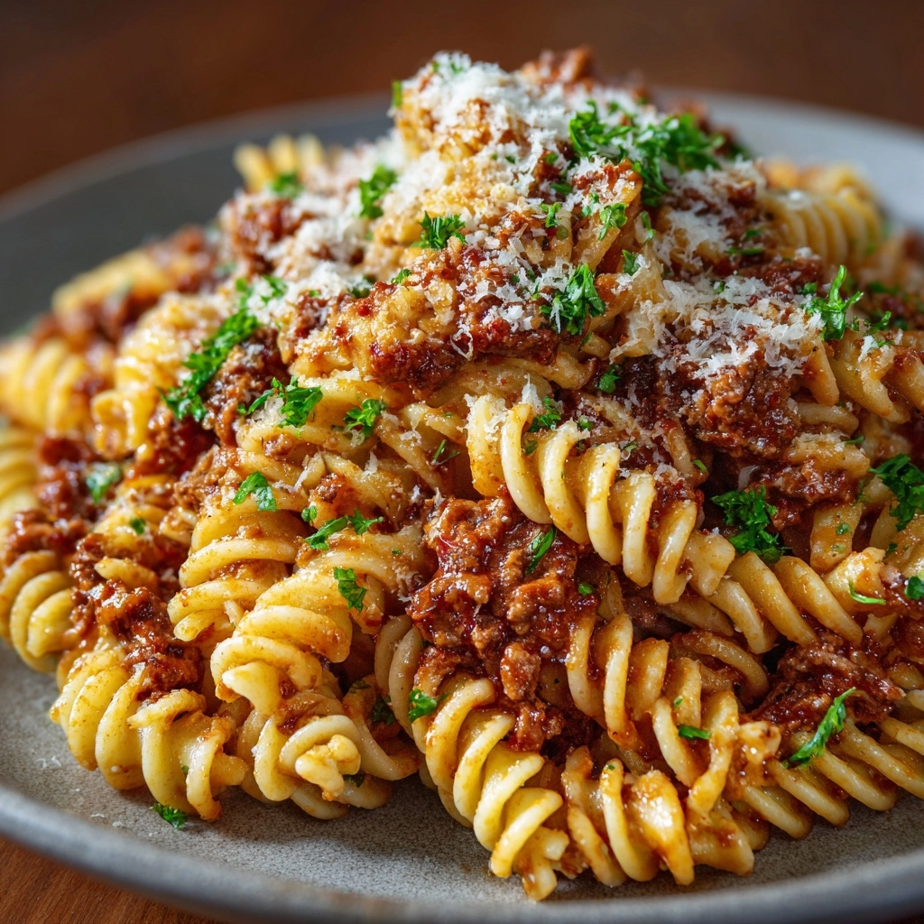 Homemade Bolognese Sauce with Gigli Pasta Recipe - Recipe Image