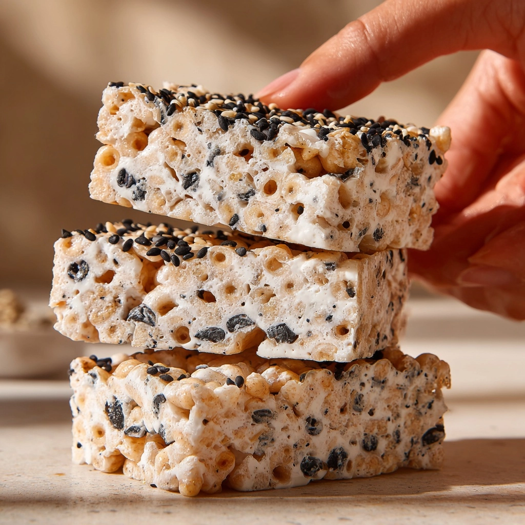 Black Sesame Rice Krispie Treats Recipe - Recipe Image