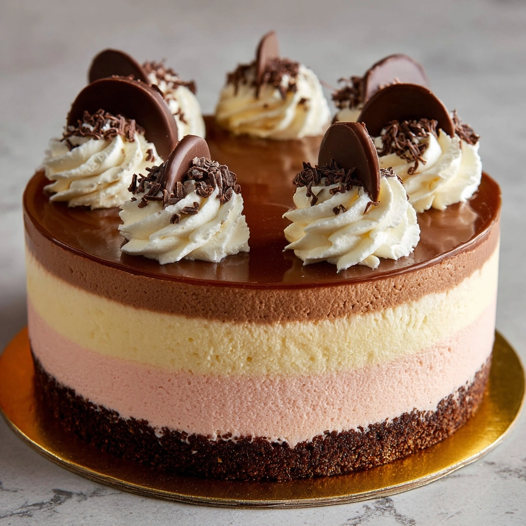 No-Bake Kinder Cheesecake with Kinder Bueno Pieces Recipe - Recipe Image
