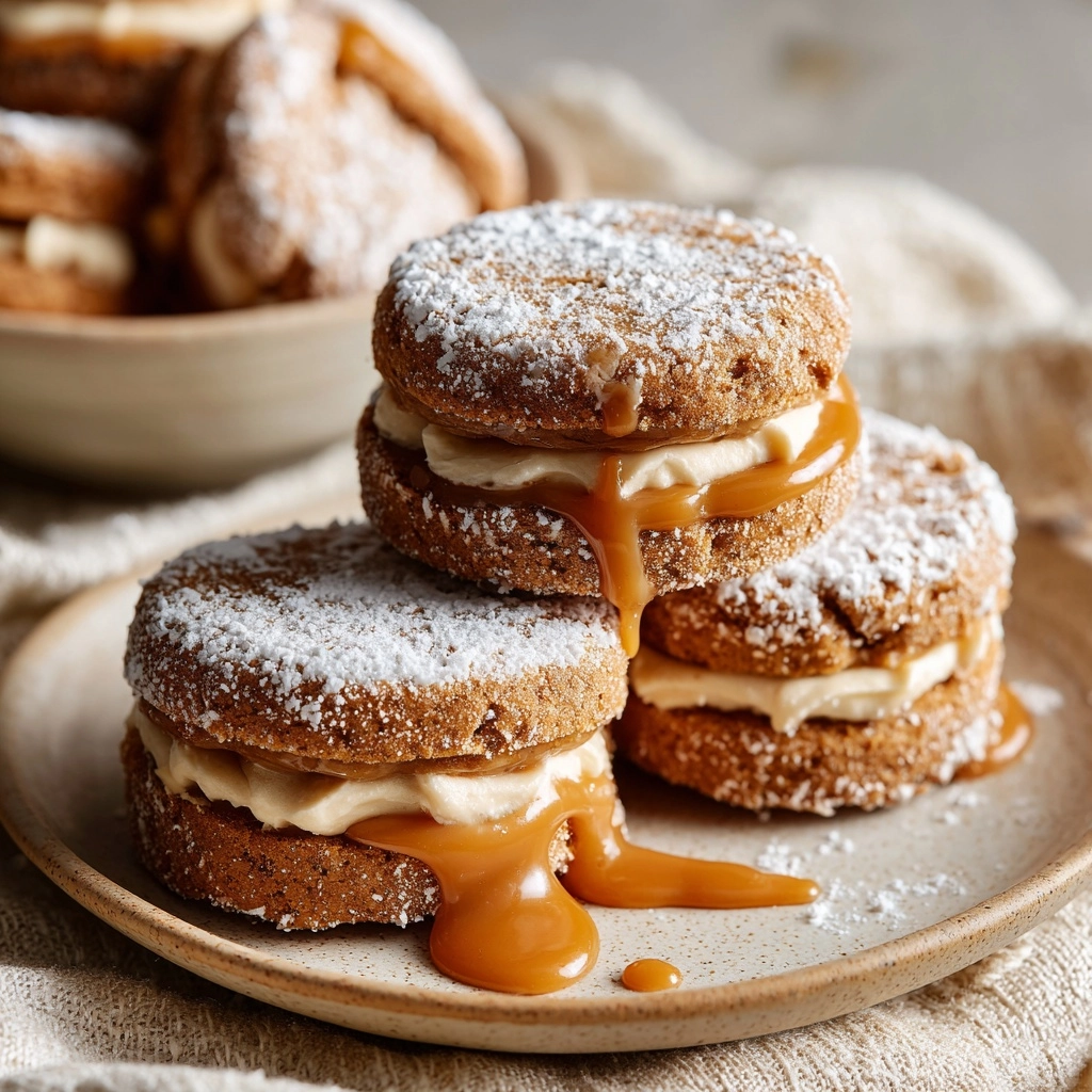 Apple Cider Whoopie Pie Cookies with Caramel Recipe - Recipe Image