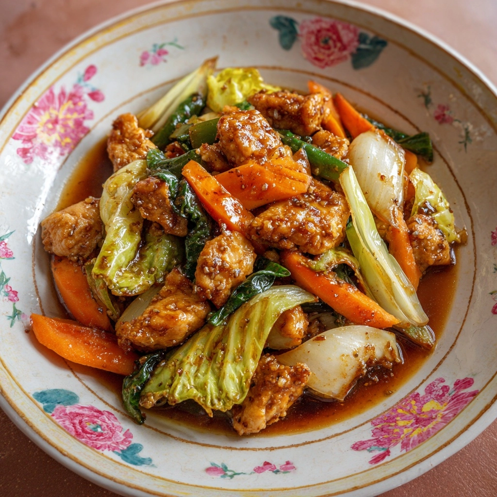 Easy BBQ Chicken & Cabbage Stir-Fry Recipe - Recipe Image