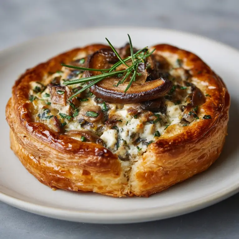 Mushroom, Shallot, and Herbed Goat Cheese Tarts Recipe