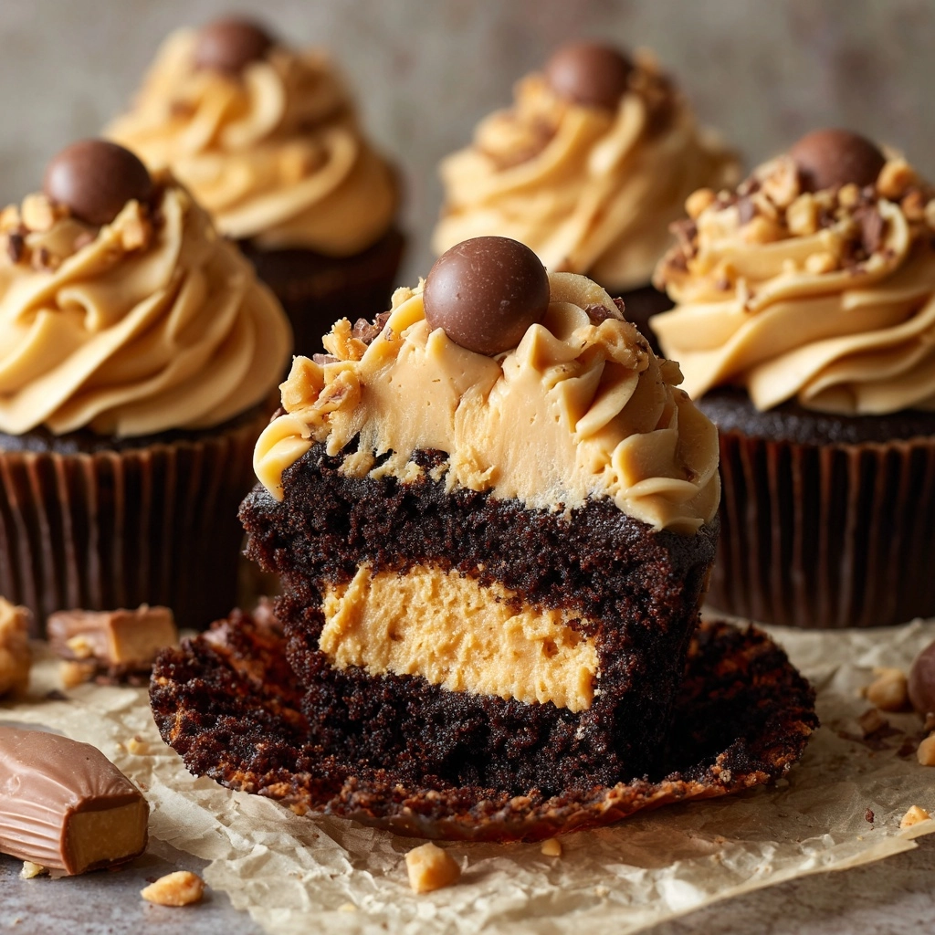 Peanut Butter Cup Cupcakes Recipe - Recipe Image