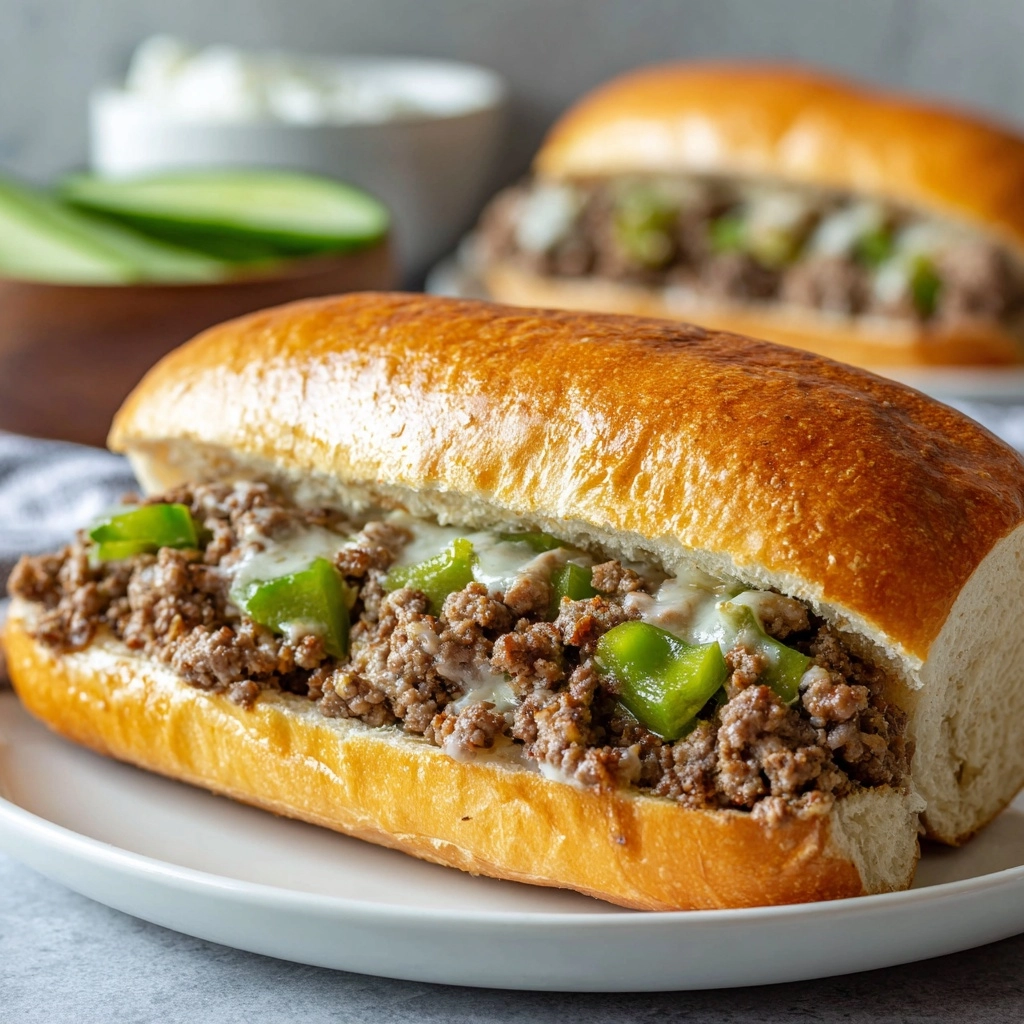 Ground Beef Philly Cheese Steak Recipe - Recipe Image