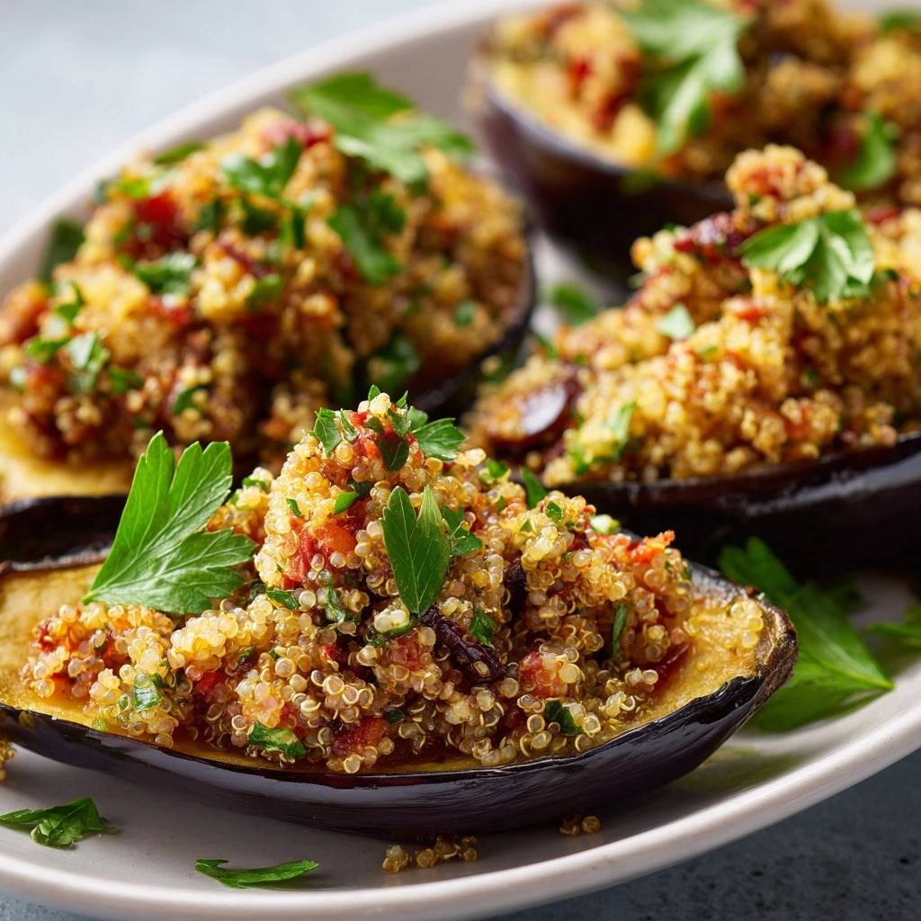 Healthy Quinoa-Stuffed Eggplant Recipe - Recipe Image