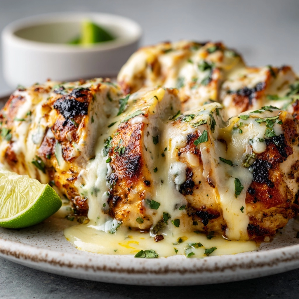 Grilled Salsa Verde Chicken with Pepper Jack Recipe - Recipe Image