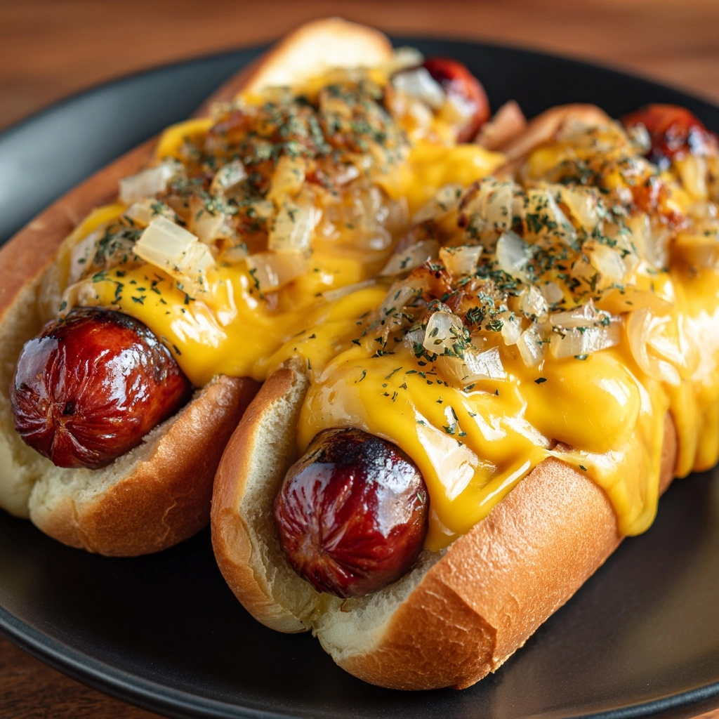 Epic Air Fryer Grilled Cheese Hot Dogs Recipe - Recipe Image