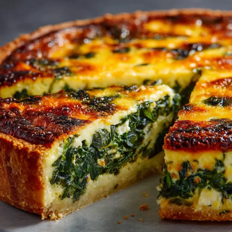 Spinach Egg Cheese Pie Recipe