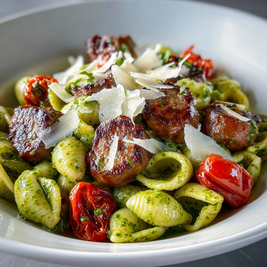 Easy Sausage Pesto Pasta for Weeknight Dinners Recipe