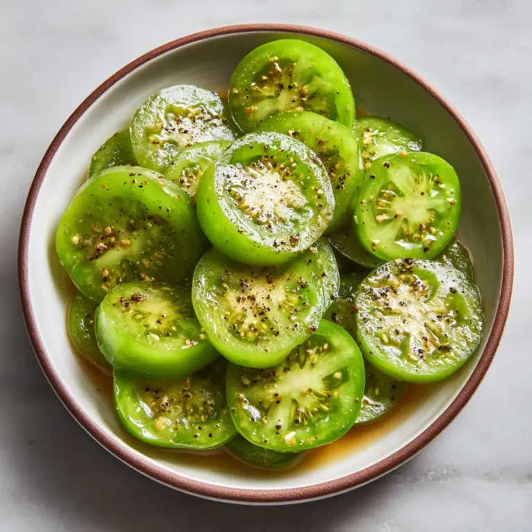 Savory Southern-Style Pickled Green Tomatoes Recipe