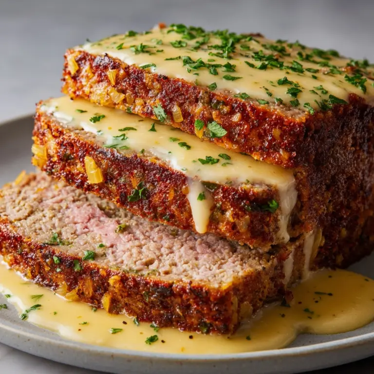 Chicken Cordon Bleu Meatloaf with Creamy Dijon Gravy Recipe