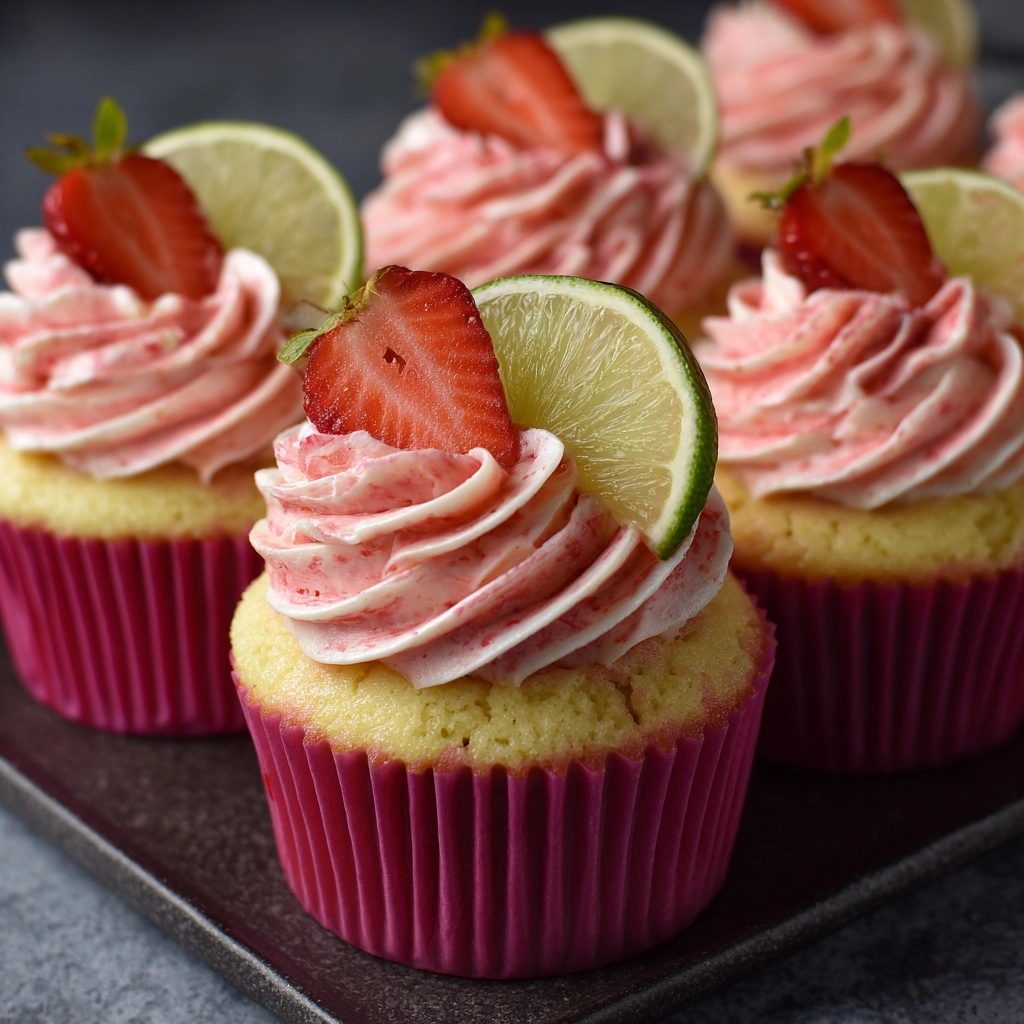 Strawberry Mango Margarita Cupcakes Recipe - Recipe Image