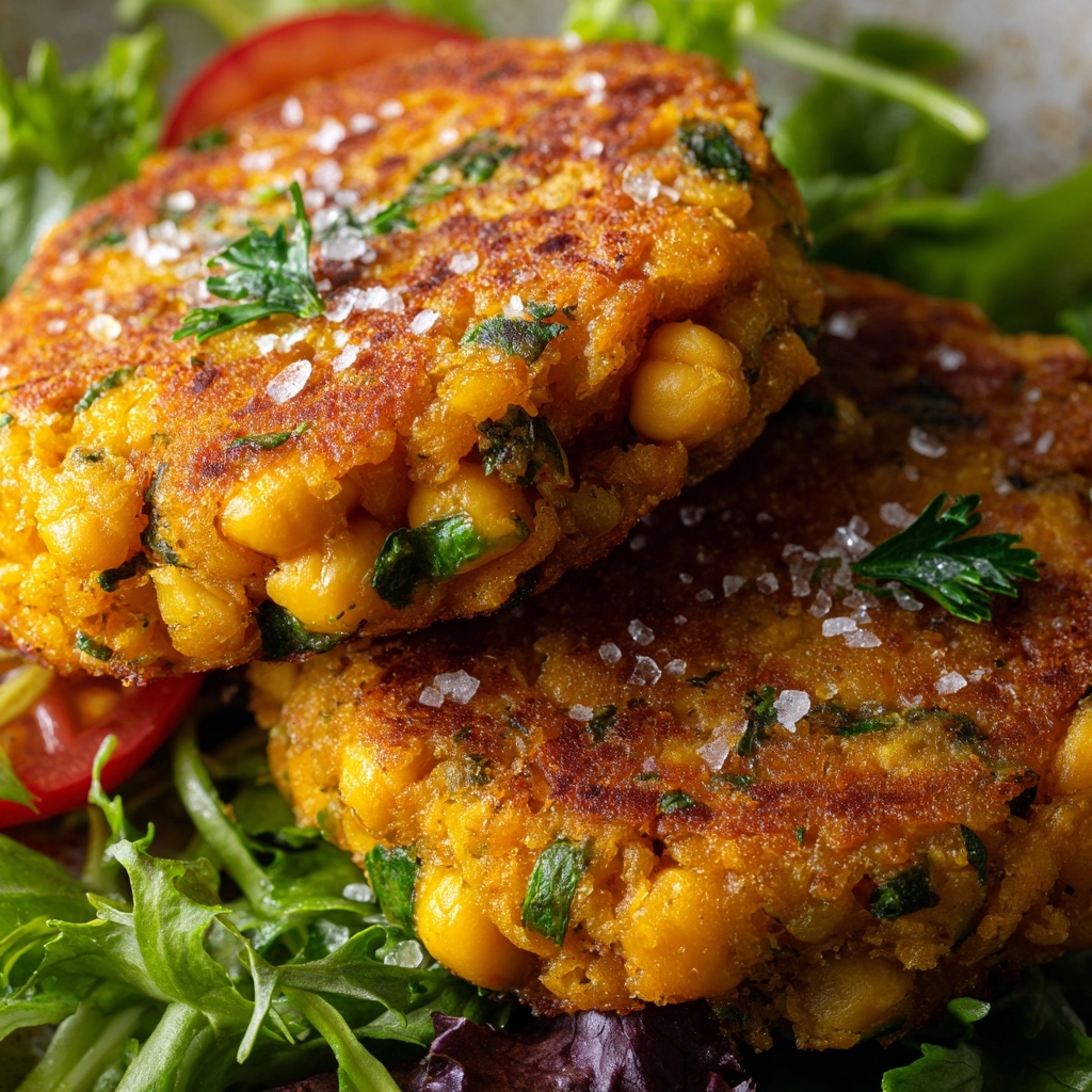 Crispy Chickpea & Sweet Potato Fritters Recipe - Recipe Image