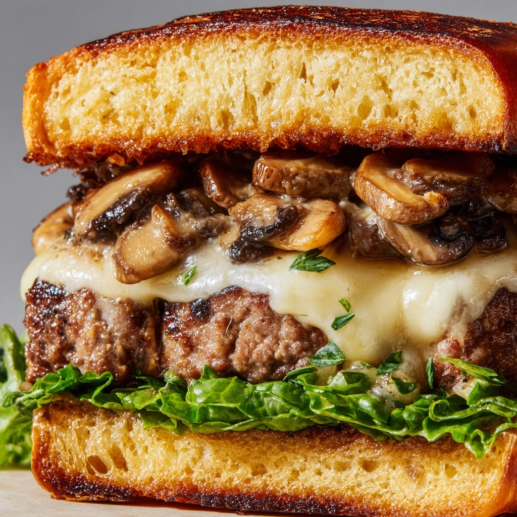 Mushroom Swiss Patty Melt Recipe - Recipe Image