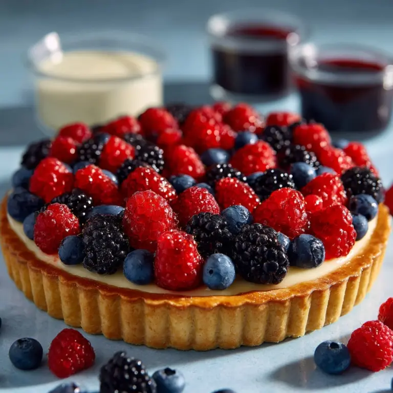 Mixed Berry Tart with Custard Filling Recipe