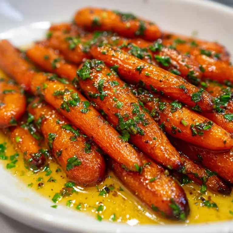 Honey Garlic Butter Roasted Carrots Recipe