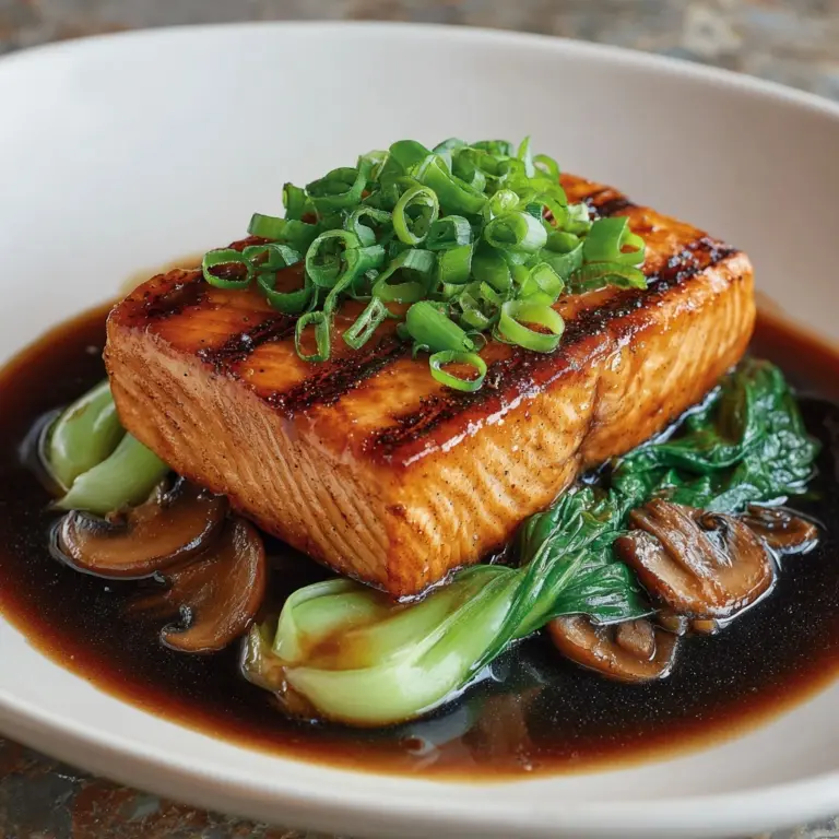 Miso Glazed Black Cod on Baby Bok Choy and Shiitake Mushrooms Recipe