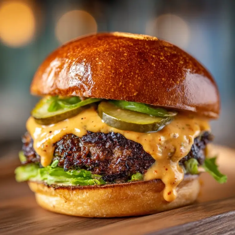 Juicy Smashed Patty Burger with Secret Sauce Recipe