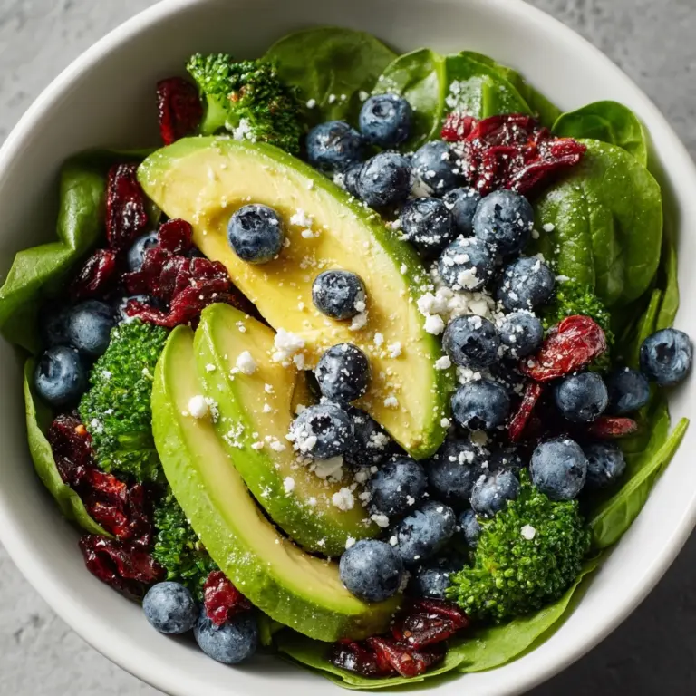 Blueberry Broccoli Spinach Salad Recipe