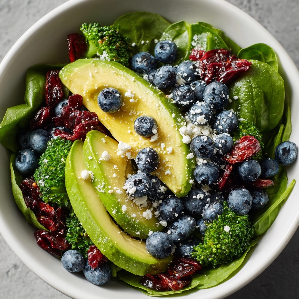 Blueberry Broccoli Spinach Salad Recipe