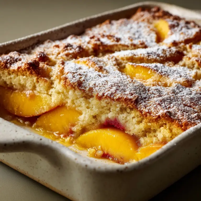 Homemade Old Time Oven Peach Cobbler Recipe