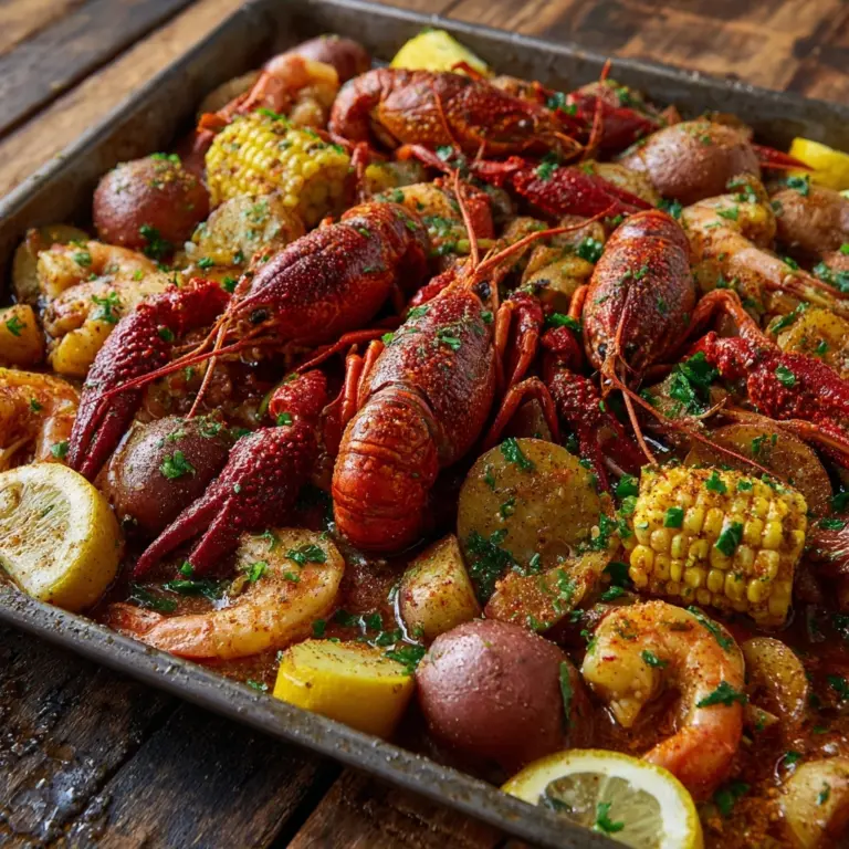 Cajun Seafood Boil with Garlic Butter Sauce Recipe