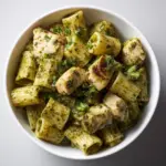 One Pan Creamy Pesto Chicken & Broccoli Pasta Recipe