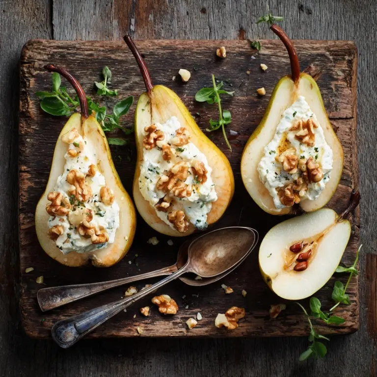 Elegant Blue Cheese Stuffed Pears Recipe