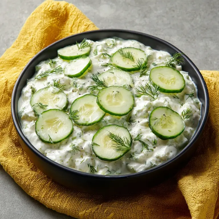 Dad’s Creamy Cucumber Salad Recipe