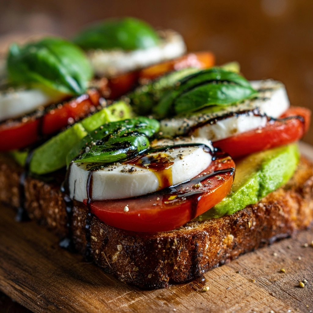 Avocado Caprese Toast Recipe