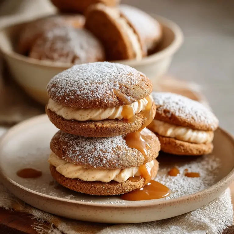 Apple Cider Whoopie Pie Cookies with Caramel Recipe