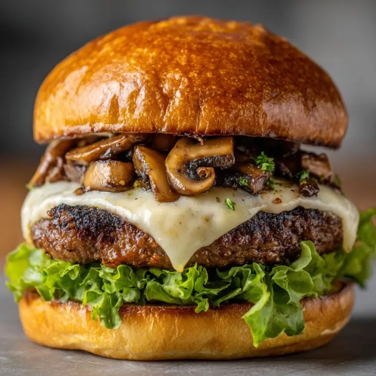 Mushroom Swiss Patty Melt Recipe