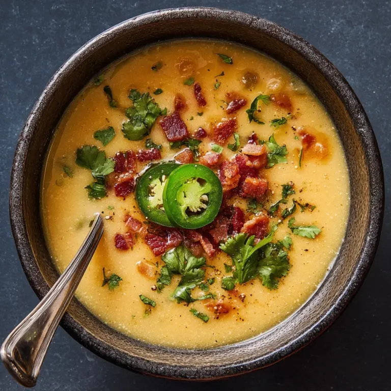 Smoky Jalapeño Cheddar Potato Soup Recipe
