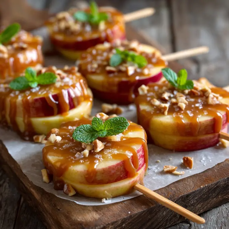 Sliced Caramel Apple Pops Recipe