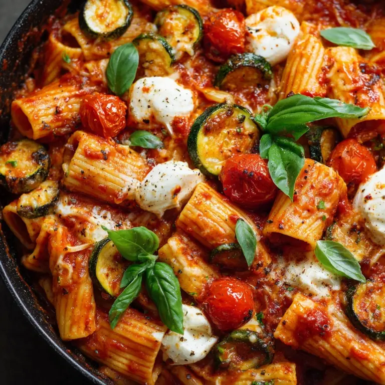 Rigatoni with Sausage, Tomatoes, and Zucchini Recipe