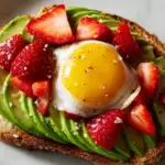 Avocado Toast with Fried Eggs & Fresh Fruit Recipe