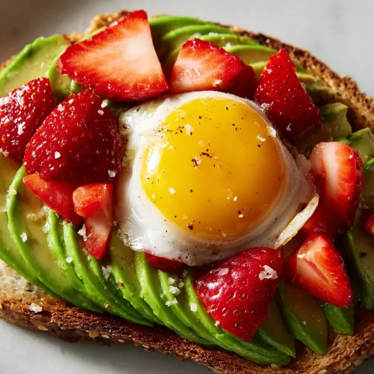 Avocado Toast with Fried Eggs & Fresh Fruit Recipe