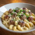 Garlic Butter Sausage Bites with Pasta Recipe